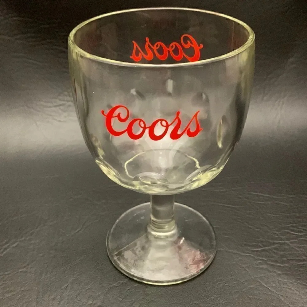 Coors Vintage Cold Draft Beer Glass Mug 16 Ounces 6 Inches Tall Bar Accessories
